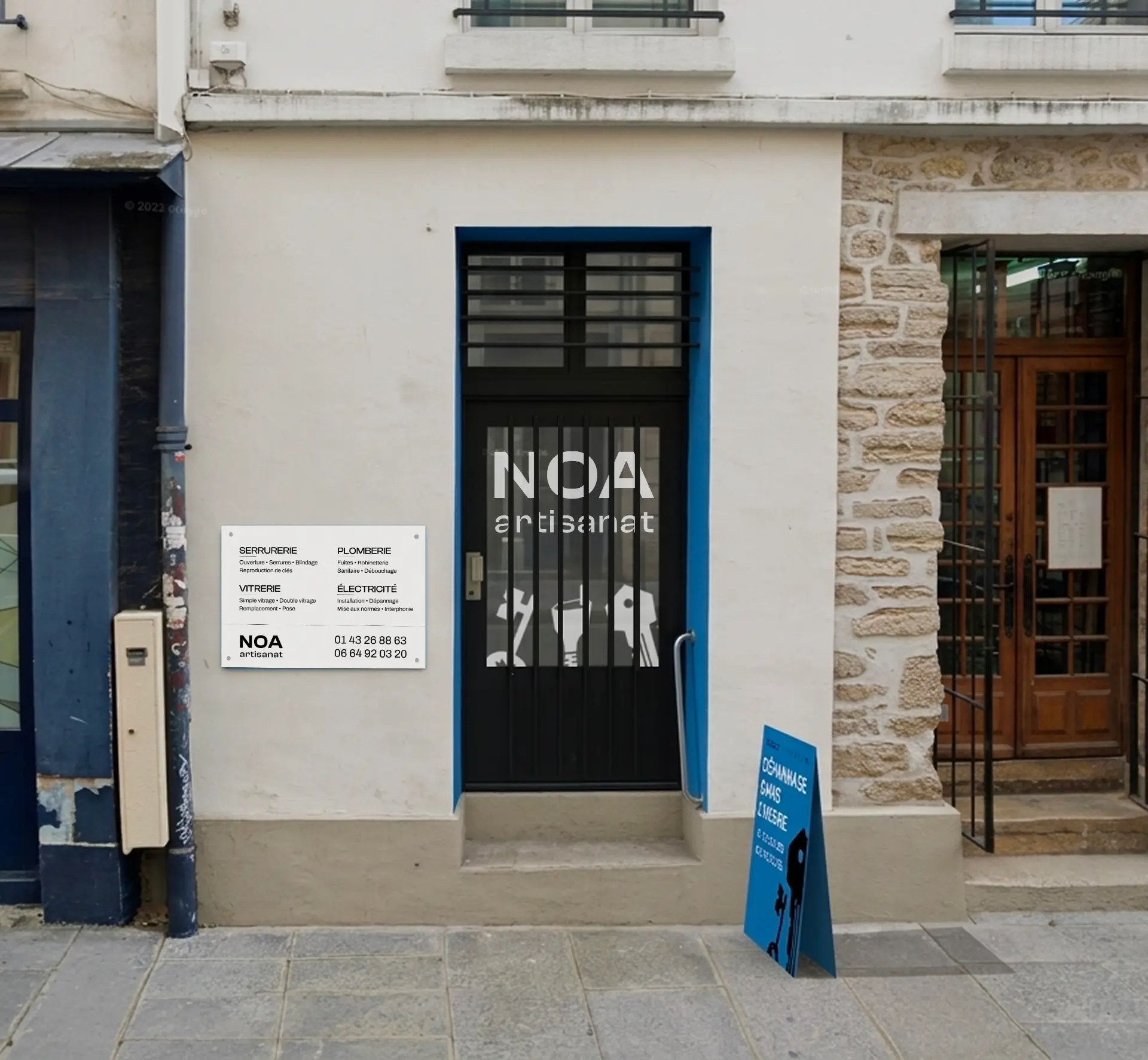 Façade de la boutique NOA artisanat à Paris